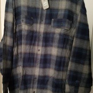 NEW Men's Flannel Shirt 3XL Color: Blue Cove